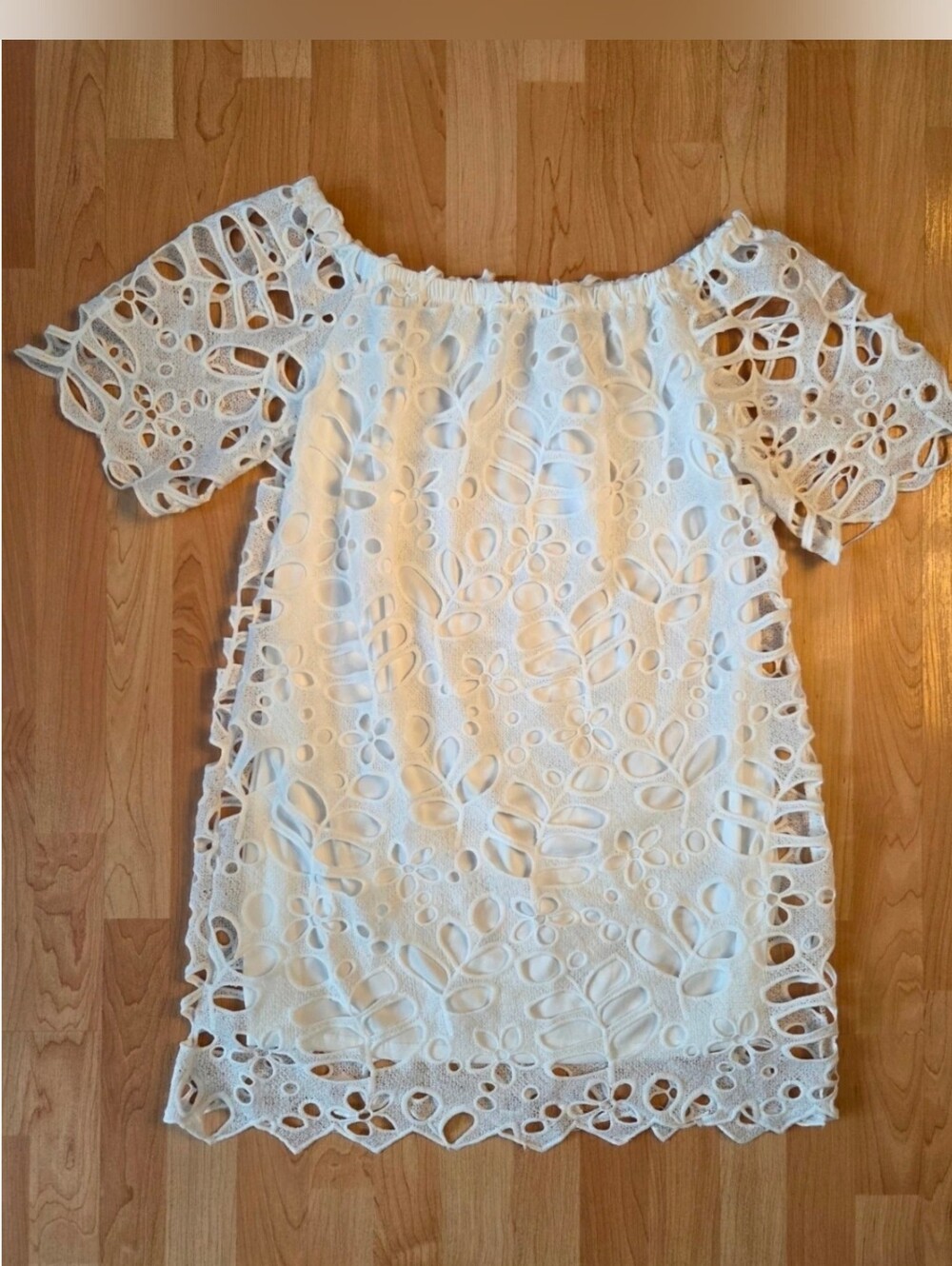 Pretty Garden Chic off shoulder dress